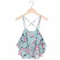 2017 Fashion Summer Sexy Crop Tank Top Print Chiffon Sleeveless Women Camis Cropped Ladies Spaghetti