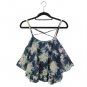 2017 Fashion Summer Sexy Crop Tank Top Print Chiffon Sleeveless Women Camis Cropped Ladies Spaghetti
