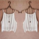 2016 Summer Women Sleeveless Lace Floral Crop Blouse Tops Casual Strap Shirt Camisole