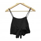 Sexy Chiffon Sleeveless Women Camis Cropped Ladies Spaghetti Strap Crop Tank Top Backless Blouse 201