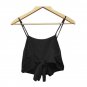 Sexy Chiffon Sleeveless Women Camis Cropped Ladies Spaghetti Strap Crop Tank Top Backless Blouse 201