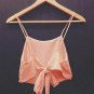 Sexy Chiffon Sleeveless Women Camis Cropped Ladies Spaghetti Strap Crop Tank Top Backless Blouse 201