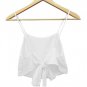 Sexy Chiffon Sleeveless Women Camis Cropped Ladies Spaghetti Strap Crop Tank Top Backless Blouse 201