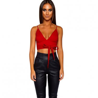 vest crop top Summer V-Neck Cotton blended Casual Womens Crop Tops Vest Tank Ladies Sleeveless T-Shi