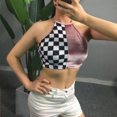 Top Vest Sleeveless Crop Tops Blouse Casual Shirts Lady Clothes New Fashion Women Clothing Ladies Su