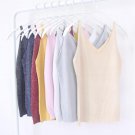 Sexy Women Fashion Summer Icecream Camisole Bruiser Crop Top Glittering Knitting Vest Top V-Neck Blo