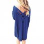 Sexy Women Cross Back Long Sleeve Tops Blouse Short Mini Party Shirt Dress Cute Sasha