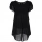 2017 Womens Short Sleeve Chiffon Blouse Peplum Summer Tops Ladies Long Office Shirts Plus Size Ruffl