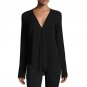 Spring Autumn Women Chiffon Shirt Long Sleeve Blouse Sexy V Neck Solid Color Tops Office Lady Shirts