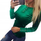 Newly 2017 Velvet Blouses Shirts Women\'s Spring Autumn Shirts Tops Velvet Blusas Top Long Sleeve So