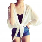 Summer Tops Short Chiffon Blouse Open Stitch White Black Thin Blusas Mujer Solid Beach Blouses Women