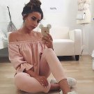 Long Sleeve Cotton Blouse Off Shoulder Tops Shirts Blouse Fashion Women Ladies Clothes Loose Pullove