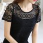 White Blouses slim fit Tops 2017 Women Clothing Chiffon Blouse Lace Crochet Female Korean Shirts Lad