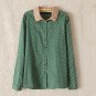 2017 Autumn Spring Women\'s Blouse Polka Dot Casual Lapel Shirt Colorful Long Sleeve Cotton Tops Shi