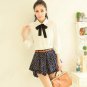 2017 Spring Fashion Women Elegant Lace Bow Tie School Blouse Casual White Blouses Chiffon Collar Shi