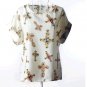 New  women printing blouse bird bat shirt short-sleeved chiffon blusas femininas roupas summer style