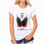 CDJLFH 2016 Newest Women White Shirt Anchors Print Short Sleeve Round Neck Blouses Harajuku Blusas N