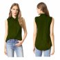 Topjini Plus Size New Fashion 2017 Women Turn-down Collar Sleeveless Shirts Casual Summer Chiffon Bl