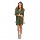 2017 Autumn New Fashion Plus Size Long Clothes For Women OL Style Long Sleeve Chiffon Long Blouse ch