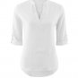 Women\'s Ladies Summer Loose Tops Three Quarter Sleeve Shirt Casual Blouse Fashion V-Neck Chiffon Bl