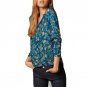 Sexy Long-sleeved Blouse Floral Print V-Neck Blouse Long-sleeve Top Shirt Women Lady Casual Shirt