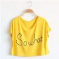 Women Blouses 2017 Summer Blusas  Style Loose Short Women shirts women tops Exposed Navel Crochet ta