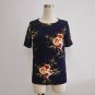 Women Summer Chiffon Blouses Shirts Lady Girls floral Print Loose O-Neck Shirt Short Sleeve blusas d