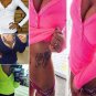 Sexy Womens Long Sleeve Bandage Button V Neck Loose Tee Shirt Ladies Top Blouse