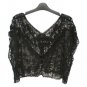 Women Sheer Sleeve Lace Crochet Hollow Loose Tee Shirt Casual Top Fashion Blouse Beach Casual Short