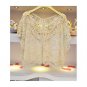 Women Sheer Sleeve Lace Crochet Hollow Loose Tee Shirt Casual Top Fashion Blouse Beach Casual Short