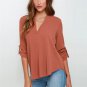 HIRIGIN 2017 Women Summer Style Chiffon Blouses Shirts Lady Girls Casual Long Sleeve V-Neck Female b