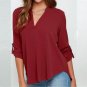 HIRIGIN 2017 Women Summer Style Chiffon Blouses Shirts Lady Girls Casual Long Sleeve V-Neck Female b