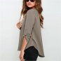 HIRIGIN 2017 Women Summer Style Chiffon Blouses Shirts Lady Girls Casual Long Sleeve V-Neck Female b