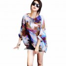 Hot marking Women Batwing Sleeve Chiffon Bohemian Tops Blouse 4322 Sep10 Drop Shipping