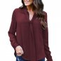 Spring Autumn Solid Bow tie V-Neck Women\'s Long Sleeve Office Lady Tops Elegant Chiffon Blusas Shir