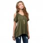 Women\'s Summer Fashion Soft Cotton Off Shoulder Loose Tee Tops Ladies Blouse Soft Tops  S-5XL