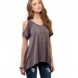 Women\'s Summer Fashion Soft Cotton Off Shoulder Loose Tee Tops Ladies Blouse Soft Tops  S-5XL