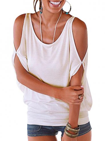 2017 New Arrival Batwing Sleeveless Blouse Summer Causal Cold Lace up Back shirts Oversized Sexy Top