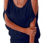2017 New Arrival Batwing Sleeveless Blouse Summer Causal Cold Lace up Back shirts Oversized Sexy Top