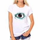 2016 Summer Autumn Women Eye Print O neck Short Sleeve Women Blouses Cotton Shirts blusas FS50-WB-YH