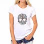 2016 Summer Autumn Women Eye Print O neck Short Sleeve Women Blouses Cotton Shirts blusas FS50-WB-YH