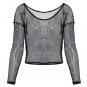 Hot Sexy Fishnet Blouse Ladies Summer Tops Femme 2017 Long Sleeve Womens Hollow Out Causal Shirts Bl