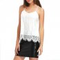 Women Summer Sleeveless Blouse Casual Loose Vest Shirt Tank Tops Blouse Spagettic Strap Crochet Lace