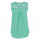 Summer Style Women Lace Vest Top Sleeveless Blouse Casual Tank Tops Chiffon Shirt