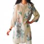 Blusas Femininas 2017 Women Blouses Casual Vintage Floral Print Long Tops Fashion V Neck Button Line