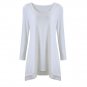 Women Long Sleeve Blouse Layered Scoop Neck Tunic Loose Fit Dress