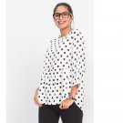 Fashion New Blouse Women Polka Dot Tops Three Quarter Sleeve Irregular O Neck Tops Autumn Blusas Bla