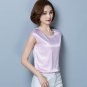 Summer Women Blouses 2017 New Casual Chiffon Silk Blouse Loose Sleeveless O-neck Blusa Feminina Tops