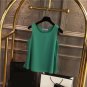 2017 spring Summer new arrival Solid Color Chiffon Blouse Plus Size S-5XL Sleeveless O-neck Casual S