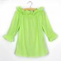 Women Blouse Puff Sleeve Slash Neck Soild Shirt Fashion Ladies Tops Strapless Off Shoulder Ruffles F